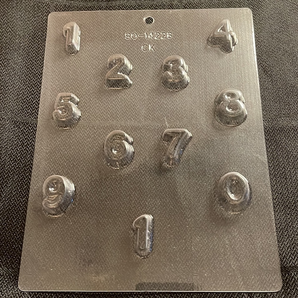 CK 1" number-1/2" Number Birthday Anniversary Sucker Chocolate Cake Mold